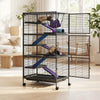 VEVOR Metal Small Animal Cage 58.7"H 6-Tier Rolling Ferret Cage On Wheels, 0.55" Wire Spacing Large Cages with Hammock, Ramps, Tray & Doors for Ferret, Chinchilla, Sugar Glider, Guinea Pig & Rabbit