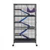 VEVOR Metal Small Animal Cage 58.7"H 6-Tier Rolling Ferret Cage On Wheels, 0.55" Wire Spacing Large Cages with Hammock, Ramps, Tray & Doors for Ferret, Chinchilla, Sugar Glider, Guinea Pig & Rabbit