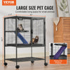 VEVOR 34" Rolling Metal Ferret Cage, Large 2-Tier  Cage, Small Animal Cage with Ramps & Tray, Easy to Set up for Pet Rats, Hamster, Guinea Pig, Chinchilla, Squirrel, Hedgehogs, Bunny