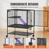 VEVOR 34" Rolling Metal Ferret Cage, Large 2-Tier  Cage, Small Animal Cage with Ramps & Tray, Easy to Set up for Pet Rats, Hamster, Guinea Pig, Chinchilla, Squirrel, Hedgehogs, Bunny