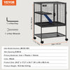 VEVOR 34" Rolling Metal Ferret Cage, Large 2-Tier  Cage, Small Animal Cage with Ramps & Tray, Easy to Set up for Pet Rats, Hamster, Guinea Pig, Chinchilla, Squirrel, Hedgehogs, Bunny