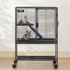 VEVOR 34" Rolling Metal Ferret Cage, Large 2-Tier  Cage, Small Animal Cage with Ramps & Tray, Easy to Set up for Pet Rats, Hamster, Guinea Pig, Chinchilla, Squirrel, Hedgehogs, Bunny