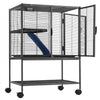 VEVOR 34" Rolling Metal Ferret Cage, Large 2-Tier  Cage, Small Animal Cage with Ramps & Tray, Easy to Set up for Pet Rats, Hamster, Guinea Pig, Chinchilla, Squirrel, Hedgehogs, Bunny
