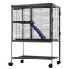 VEVOR 34" Rolling Metal Ferret Cage, Large 2-Tier  Cage, Small Animal Cage with Ramps & Tray, Easy to Set up for Pet Rats, Hamster, Guinea Pig, Chinchilla, Squirrel, Hedgehogs, Bunny