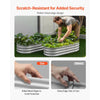 VEVOR Metal Raised Garden Bed, 4 x 2 x 1 ft Oval Outdoor Galvanized Planter Garden Box, Open Bottom Design, Large Planter Raised Bed for Growing Vegetables, Flowers, and Succulents, Galvanized Color