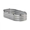 VEVOR Metal Raised Garden Bed, 4 x 2 x 1 ft Outdoor Galvanized Planter Box, with Open Bottom, Large Oval Planter Raised Bed for Gardening Vegetables, Flowers, Herbs, and Succulent Plants, Silver