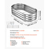 VEVOR 2 Pack Galvanized Raised Garden Beds, 4 x 2 x 1 ft, Oval Metal Planter Boxes Kit Outdoor, Bottomless Elevated Garden Box with Gloves, Alu-Zinc, for Planting Flowers Fruits Vegetables, Silver