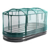 VEVOR Galvanized Raised Garden Bed, 6 x 3 x 1 ft, with Self Watering System and Mesh Cover, Oval Metal Planter Box Kit Outdoor, Rustproof Alu-Zinc, for Planting Flowers Fruits Vegetables, Dark Gray