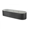 VEVOR Metal Raised Garden Bed, 6.56 x 1.97 x 1.4 ft Oval Outdoor Galvalume Planter Garden Box, Open Bottom Design, Large Planter Raised Bed for Growing Vegetables, Flowers, Succulents, Dark Gray