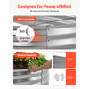 VEVOR Galvanized Raised Garden Bed, 8 x 4 x 1 ft, Oval Metal Planter Box Kit Outdoor, Bottomless Elevated Garden Box with Gloves, Rustproof Alu-Zinc, for Planting Flowers Fruits Vegetables, Silver