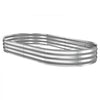 VEVOR Galvanized Raised Garden Bed, 8 x 4 x 1 ft, Oval Metal Planter Box Kit Outdoor, Bottomless Elevated Garden Box with Gloves, Rustproof Alu-Zinc, for Planting Flowers Fruits Vegetables, Silver