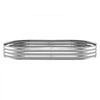 VEVOR Galvanized Raised Garden Bed, 8 x 4 x 1 ft, Oval Metal Planter Box Kit Outdoor, Bottomless Elevated Garden Box with Gloves, Rustproof Alu-Zinc, for Planting Flowers Fruits Vegetables, Silver