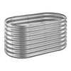 VEVOR Metal Raised Garden Bed, 4 x 2 x 2 ft Oval Outdoor Galvanized Planter Garden Box, Open Bottom Design, Large Planter Raised Bed for Growing Vegetables, Flowers, and Succulents, Galvanized Color