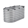 VEVOR Metal Raised Garden Bed, 4 x 2 x 2 ft Outdoor Galvanized Planter Box, with Open Bottom, Large Oval Planter Raised Bed for Gardening Vegetables, Flowers, Herbs, and Succulent Plants, Silver