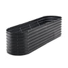 VEVOR Metal Raised Garden Bed, 8 x 2 x 2 ft Outdoor Galvanized Planter Box, with Open Bottom, Large Oval Planter Raised Bed for Gardening Vegetables, Flowers, Herbs, and Succulent Plants, Dark Gray
