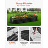 VEVOR Metal Raised Garden Bed, 8 x 2 x 1 ft Oval Outdoor Galvanized Planter Garden Box, Open Bottom Design, Large Planter Raised Bed for Growing Vegetables, Flowers, Herbs, and Succulents, Dark Gray
