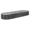 VEVOR Metal Raised Garden Bed, 8 x 2 x 1 ft Oval Outdoor Galvanized Planter Garden Box, Open Bottom Design, Large Planter Raised Bed for Growing Vegetables, Flowers, Herbs, and Succulents, Dark Gray