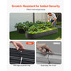 VEVOR Metal Raised Garden Bed, 8 x 2 x 1 ft Outdoor Galvanized Planter Box, with Open Bottom, Large Oval Planter Raised Bed for Gardening Vegetables, Flowers, Herbs, and Succulent Plants, Dark Gray