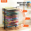 VEVOR Art Drying Rack, 50 Removable Shelves 20 x 17 x 30 inch Paint Drying Rack with Stable Base, Carbon Steel Metal Painting Drying Rack for Artwork in Classroom, Art Studios and Schools, Black