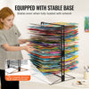 VEVOR Art Drying Rack, 50 Removable Shelves 20 x 17 x 30 inch Paint Drying Rack with Stable Base, Carbon Steel Metal Painting Drying Rack for Artwork in Classroom, Art Studios and Schools, Black