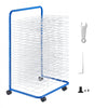 VEVOR Art Drying Rack, 25 Removable Shelves 23.75 x 17.5 x 38 inch Paint Drying Rack With Lockable Wheels, Carbon Steel Painting Drying Rack for Artwork in Classroom, Art Studios, Schools, Blue+White