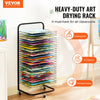 VEVOR Art Drying Rack, 25 Removable Shelves 17 x 13 x 39.4 inch Paint Drying Rack With Lockable Wheels, Carbon Steel Painting Drying Rack for Artwork in Classroom, Art Studios and Schools, Black