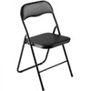 VEVOR 6 Pack Folding Chairs, Foldable Leather Chairs with Heavy Duty Metal Frame & Padded Cushion, Portable Folding Card Table Chairs, Stackable Seats for Home, Yard, Garden, Parties, Events, Black