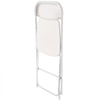VEVOR 4 Pack Folding Chairs, Foldable Plastic Chairs with Heavy Duty Metal Frame, Portable Folding Card Table Chairs, Stackable Indoor Outdoor Seats for Home, Yard, Garden, Parties, Events, White