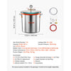 VEVOR 9 Gallon Vacuum Chamber, Stainless Steel, Vacuum Degassing Chamber with Tempered Glass Lid, Hose, Air Filter, for Resin Casting, Stabilizing Wood, Degassing Silicone, Epoxies, Essential Oils