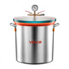 VEVOR 9 Gallon Vacuum Chamber, Stainless Steel, Vacuum Degassing Chamber with Tempered Glass Lid, Hose, Air Filter, for Resin Casting, Stabilizing Wood, Degassing Silicone, Epoxies, Essential Oils