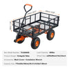 VEVOR Garden Cart, Sturdy Metal Utility Wagon with Simple Assembly, Versatile Dump Cart with Dual-Function Handle, Wheelbarrow with 400 lbs Load Capacity, Equipped with 10" Wheels