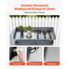 VEVOR Potting Bench Table, Outdoor Gardening Wooden Storage Cabinet with 36 x 16 in Galvanized Iron Tabletop, Garden Planting Workstation with Large Storage Space, 4 Casters for Patio, Backyard, Gray