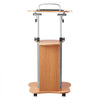 VEVOR Podium Stand, 43-Inch Wooden Lectern, Portable Laptop Desk with Lockable Wheels, Wide Reading Surface and Open Storage Area, Adjustable Height and Angle, for Speeches, Lectures, or Presentations