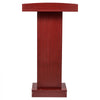 VEVOR Podium Stand, 41-Inch Wooden Lectern, Laptop Desk with Wide Reading Surface and Storage Shelf, Edge Stopper, Elegant Design, Flool-Standing, for Classroom, Conference, Church, and Presentation