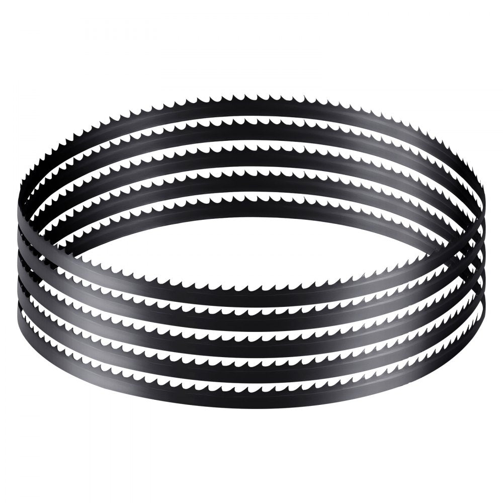 VEVOR Bandsaw Blade, 60 Inch Length, 6 TPI Band Saw Blade with 15 HRC Hardened Sharp Teeth, SK5 High-Strength Carbon Steel, 0.25 Inch Width, Replacement for Major Woodworking Band Saw Brands, 1 Pack