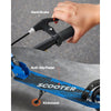 VEVOR Kick Scooter for Kids Ages 8+, Teens & Adults, 2-Wheel Toddler Scooter with Height Adjustable Handlebar, Wide Anti-Slip Deck, Foldable Lightweight for Boys & Girls up to 220 lbs, Black + Blue