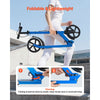 VEVOR Kick Scooter for Kids Ages 8+, Teens & Adults, 2-Wheel Toddler Scooter with Height Adjustable Handlebar, Wide Anti-Slip Deck, Foldable Lightweight for Boys & Girls up to 220 lbs, Black + Blue