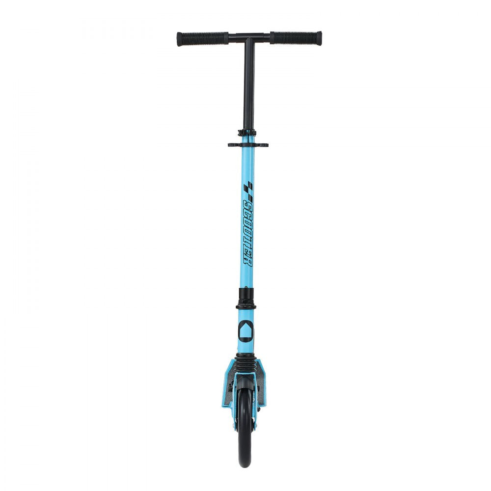 VEVOR Kick Scooter for Kids Ages 8+, Teens & Adults, 2-Wheel Toddler Scooter with Adjustable Height Handlebar, Wide Anti-Slip Deck, Foldable Lightweight for Boys & Girls up to 220 lbs, Blue + Black