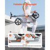 VEVOR Kick Scooter for Kids Ages 8+, Teens & Adults, 2-Wheel Toddler Scooter with Adjustable Height Handlebar, Wide Anti-Slip Deck, Foldable Lightweight Frame for Boys & Girls up to 220 lbs, Gray