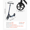 VEVOR Kick Scooter for Kids Ages 8+, Teens & Adults, 2-Wheel Toddler Scooter with Adjustable Height Handlebar, Wide Anti-Slip Deck, Foldable Lightweight for Boys & Girls up to 220 lbs, Black + Purple