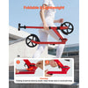 VEVOR Kick Scooter for Kids Ages 8+, Teens & Adults, 2-Wheel Toddler Scooter with Adjustable Height Handlebar, Wide Anti-Slip Deck, Foldable Lightweight for Boys & Girls up to 220 lbs, Red + Black