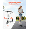 VEVOR Kick Scooter for Kids Ages 8+, Teens & Adults, 2-Wheel Toddler Scooter with Adjustable Height Handlebar, Wide Anti-Slip Deck, Foldable Lightweight for Boys & Girls up to 220 lbs, White + Black