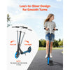 VEVOR Kick Scooter for Kids Ages 8+, Teens & Adults, 2-Wheel Toddler Scooter with Adjustable Height Handlebar, Wide Anti-Slip Deck, Foldable Lightweight Frame for Boys & Girls up to 220 lbs, Blue