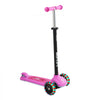 VEVOR Kick Scooter for Kids Ages 3+, 3-Wheel Toddler Scooter with Light-Up Wheels, Adjustable Height Handlebar, Wide Anti-Slip Deck, Lightweight Aluminum Frame for Boys & Girls up to 165 lbs, Pink