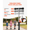 VEVOR Kick Scooter for Kids Ages 3+, 3-Wheel Toddler Scooter with Light-Up Wheels, Adjustable Height Handlebar, Wide Anti-Slip Deck, Lightweight Aluminum Frame for Boys & Girls up to 165 lbs, Black