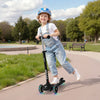 VEVOR Kick Scooter for Kids Ages 3+, 3-Wheel Toddler Scooter with Light-Up Wheels, Adjustable Height Handlebar, Wide Anti-Slip Deck, Lightweight Aluminum Frame for Boys & Girls up to 165 lbs, Black
