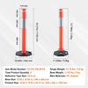 VEVOR Traffic Delineator Post Cones, 2 Pack, Traffic Safety Delineator Barrier with 16.93 x 16.93 in Rubber Base, for Traffic Control Warning Outdoor Indoor Use Parking Lot Construction Caution Roads