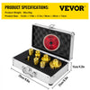 VEVOR Diamond Drill Bits 7PCS Diamond Hole Saw 20/27/35/55/68mmTile Hole Saw Kit Vacuum Brazed Diamond Drill Bit 0.59in/15mm Segment Tile Hole Saw w Storage Case for Tile Ceramic Porcelain Marble