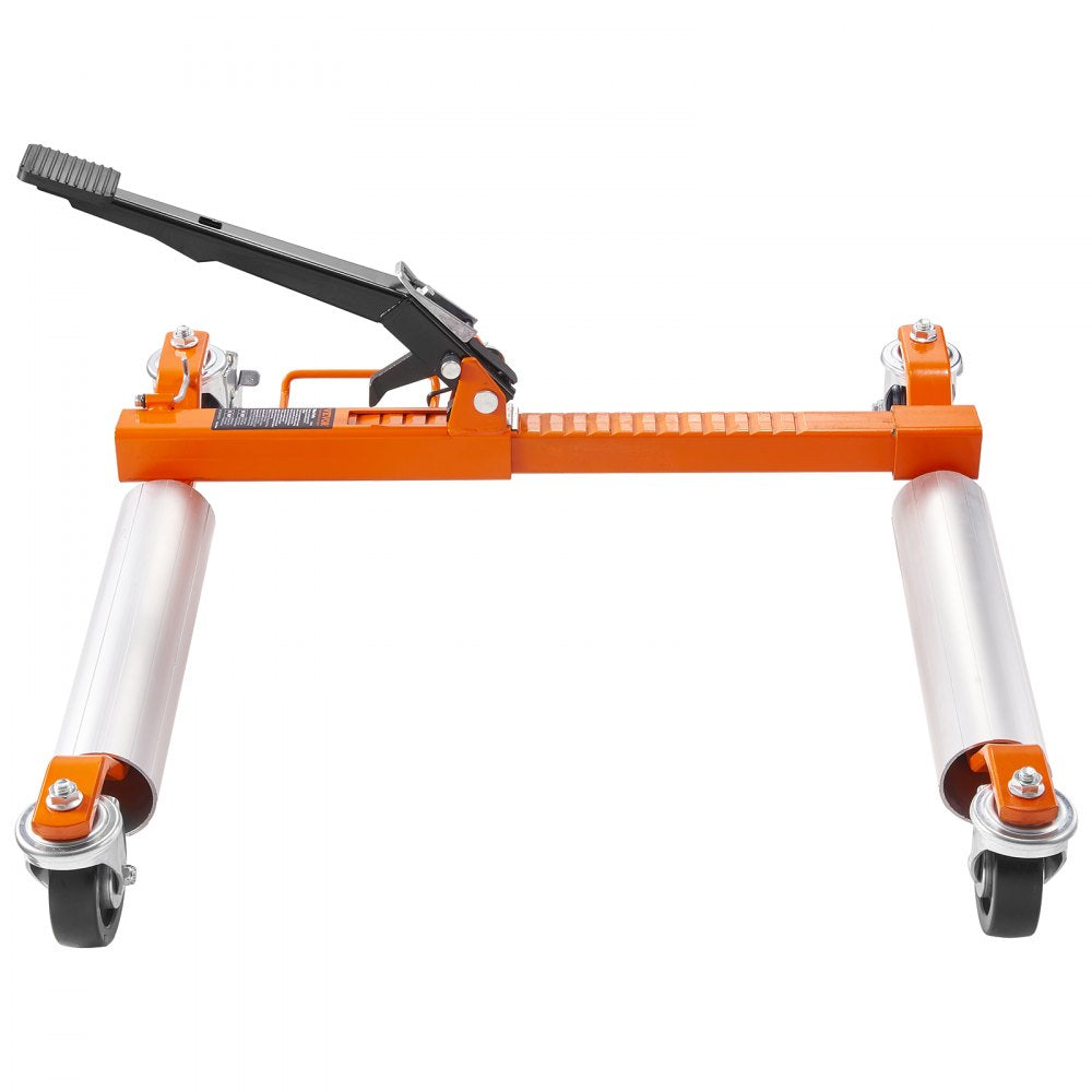 VEVOR Wheel Dolly, 1 Set Wheel Dolly Car Skate, Heavy Duty Vehicle Positioning with Ratcheting Foot Pedal, Ratchet Type Tire Skate Tire Jack for Car Truck RV Trailer, 1500 LBS