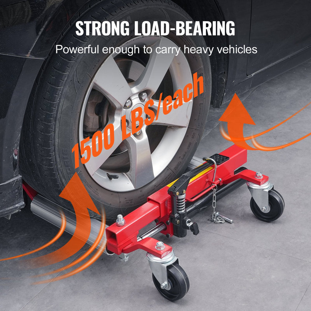 VEVOR hydraulic wheel dolly - feature image: strong load-bearing 1500 lbs each